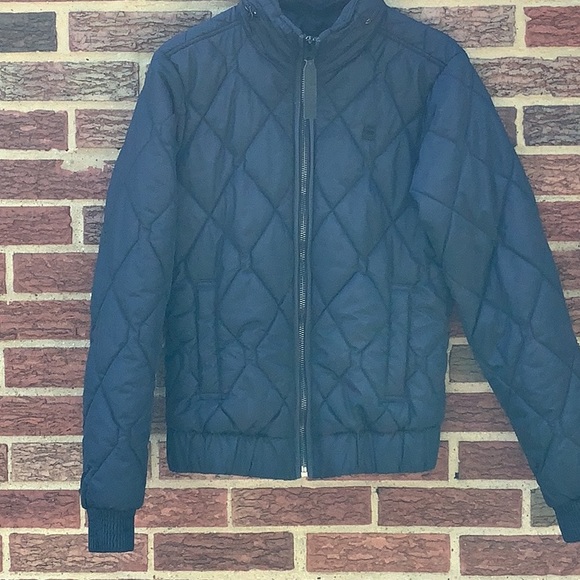 ❤️SOLD Star RAW Men's Blue Meefic Quilted Jacket XS - Picture 2 of 9
